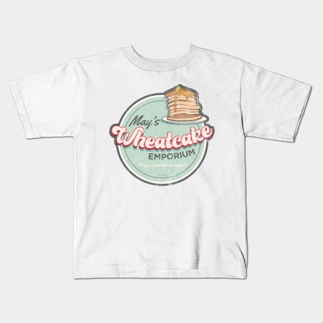 May's Wheatcake Emporium Kids T-Shirt by Geekasms